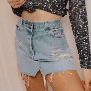 Levi’s Distressed Denim Skirt